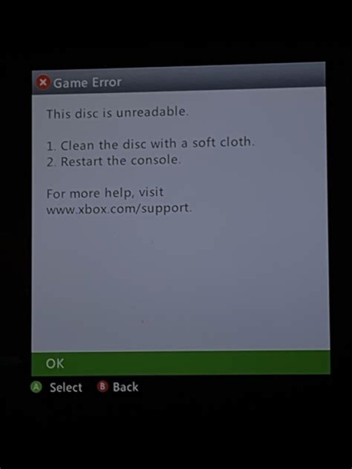 How do you fix an unreadable Xbox 360 disc?