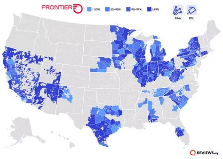 What states does Frontier Communications cover?