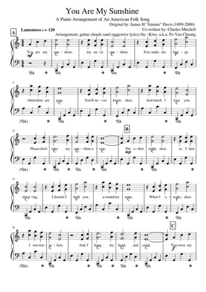Who sang the original you are my Sunshine Song?